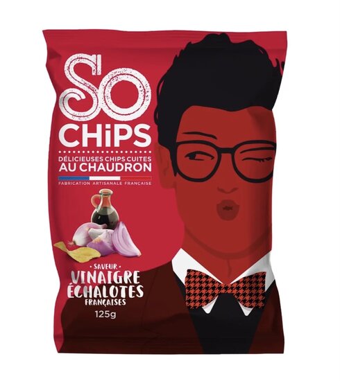 So Chips Azijn, sjalotjes 125 g